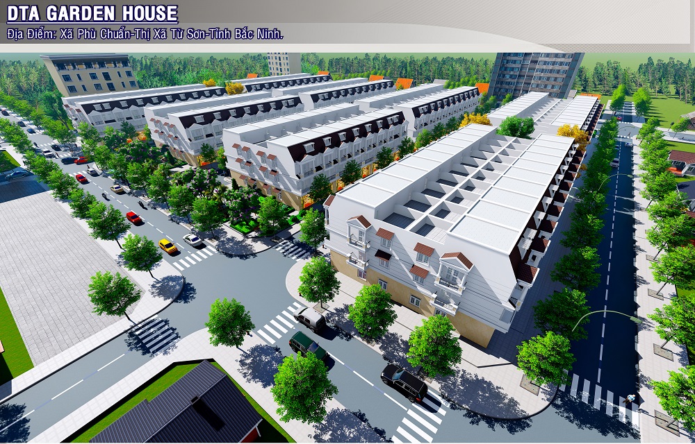 Hình ảnh về dãy nhà phố liền kề dự án Garden House Bắc Ninh